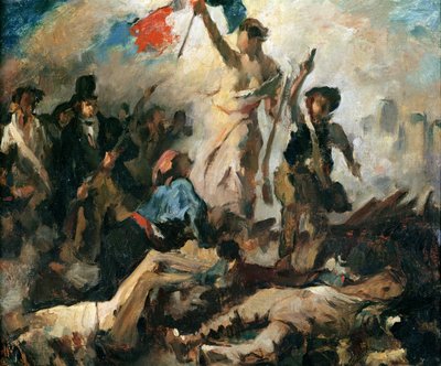 Étude pour La Liberté guidant le peuple - Ferdinand Victor Eugene Delacroix